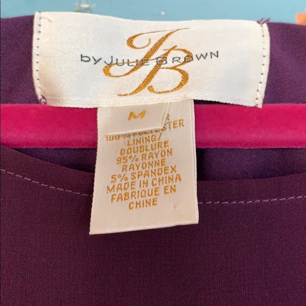 💕HP💕Julie Brown Beth chiffon plum sequin dress - Picture 7 of 12